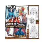 Carti si Birotica - Carti - Carti pentru copii - Carti de colorat - Mega cartea de colorat antistres , 100 de ilustratii, Editia de Moda, 206 pagini, A5 - Infinity.ro