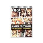 Carti si Birotica - Carti - Carti pentru copii - Carti de colorat - Mega cartea de colorat antistres , 100 de ilustratii Manga, 206 pagini, A5 - Infinity.ro