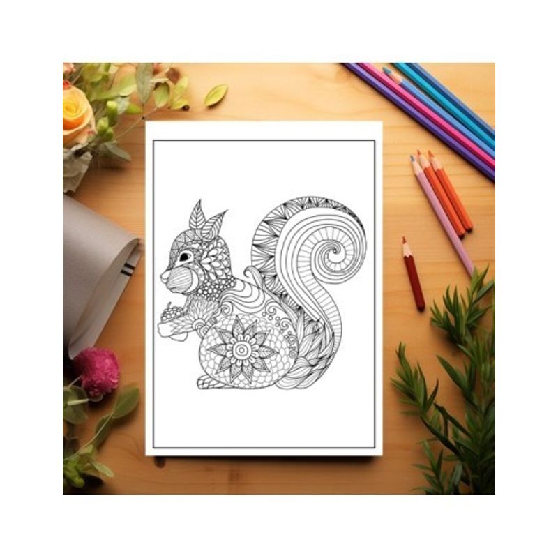 Carti si Birotica - Carti - Carti pentru copii - Carti de colorat - Mega cartea de colorat antistres , 100 de ilustratii cu Animale Mandala, 206 pagini, A5 - Infinity.ro