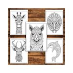 Carti si Birotica - Carti - Carti pentru copii - Carti de colorat - Mega cartea de colorat antistres , 100 de ilustratii cu Animale Mandala, 206 pagini, A5 - Infinity.ro