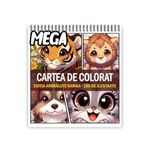 Carti si Birotica - Carti - Carti pentru copii - Carti de colorat - Mega cartea de colorat antistres , 100 de ilustratii Animalute Kawaii, 206 pagini, A5 - Infinity.ro