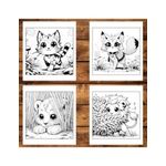 Carti si Birotica - Carti - Carti pentru copii - Carti de colorat - Mega cartea de colorat antistres , 100 de ilustratii Animalute Kawaii, 206 pagini, A5 - Infinity.ro