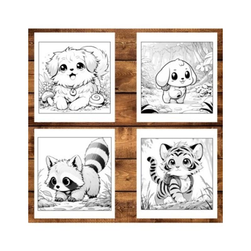 Carti si Birotica - Carti - Carti pentru copii - Carti de colorat - Mega cartea de colorat antistres , 100 de ilustratii Animalute Kawaii, 206 pagini, A5 - Infinity.ro