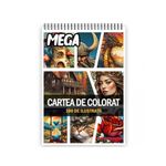 Carti si Birotica - Carti - Carti pentru copii - Carti de colorat - Mega cartea de colorat pentru relaxare si antistres, un mix de 100 de ilustratii, 206 pagini, A5 - Infinity.ro