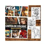 Carti si Birotica - Carti - Carti pentru copii - Carti de colorat - Mega cartea de colorat pentru relaxare si antistres, un mix de 100 de ilustratii, 206 pagini, A5 - Infinity.ro