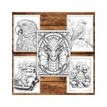 Carti si Birotica - Carti - Carti pentru copii - Carti de colorat - Mega cartea de colorat pentru relaxare si antistres, un mix de 100 de ilustratii, 206 pagini, A5 - Infinity.ro