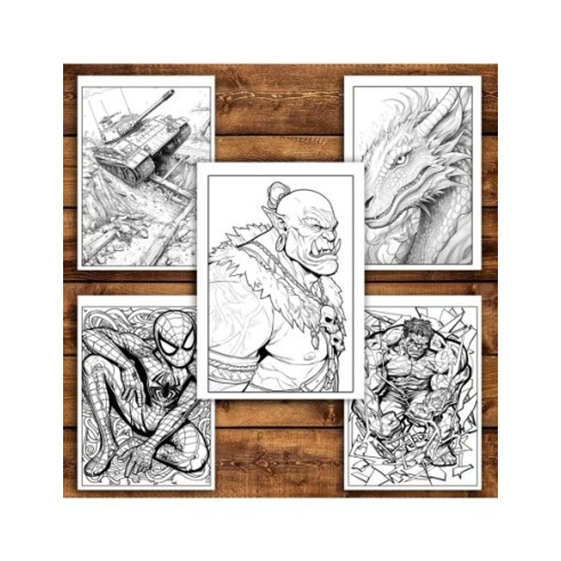 Carti si Birotica - Carti - Carti pentru copii - Carti de colorat - Super cartea de colorat pentru baieti, un mix de 50 de ilustratii, 106 pagini, A5 - Infinity.ro