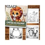 Carti si Birotica - Carti - Carti pentru copii - Carti de colorat - Super cartea de colorat antistres , Mix de 50 de ilustratii cu Animalute Kawaii, 106 pagini, A5 - Infinity.ro