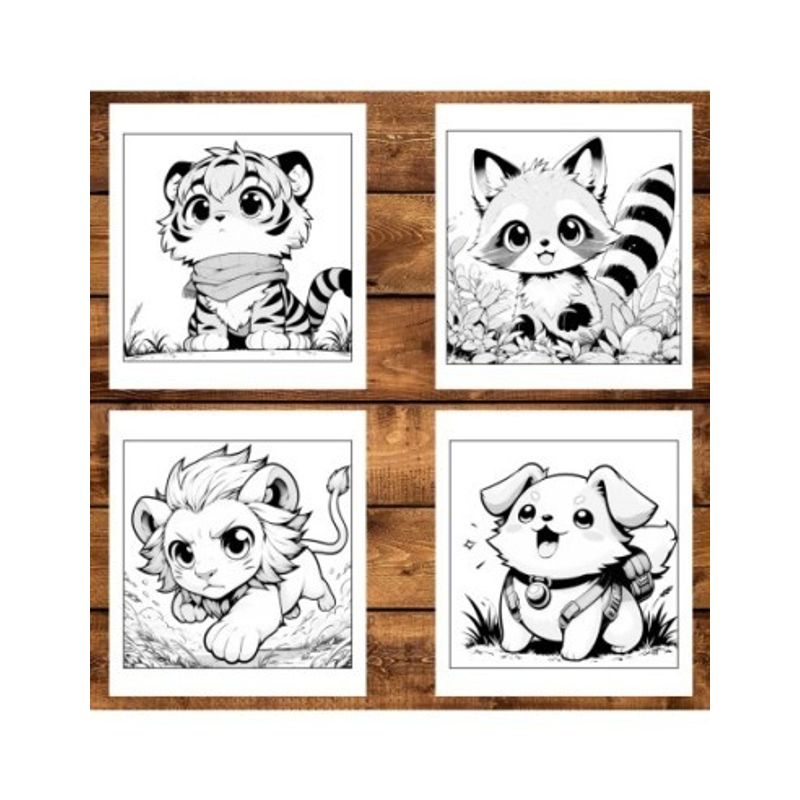Carti si Birotica - Carti - Carti pentru copii - Carti de colorat - Super cartea de colorat antistres , Mix de 50 de ilustratii cu Animalute Kawaii, 106 pagini, A5 - Infinity.ro