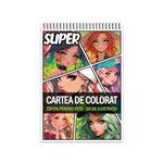 Carti si Birotica - Carti - Carti pentru copii - Carti de colorat - Super cartea de colorat pentru fete, un mix de 50 de ilustratii, 106 pagini, A5 - Infinity.ro