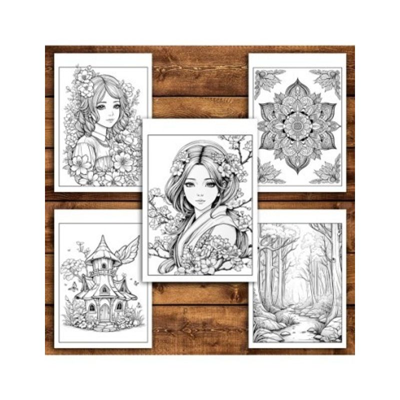 Carti si Birotica - Carti - Carti pentru copii - Carti de colorat - Super cartea de colorat, 50 de ilustratii - Mix pentru suflet, 106 pagini, A5 - Infinity.ro