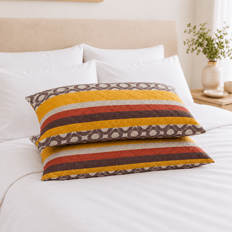Casa si Gradina - Textile si covoare - Perne si pilote - Perne - Set 2 perne matlasate Kotonia Home - 50x70 cm, 630 gr/buc, decor geometric 010 - Infinity.ro