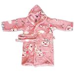 Jucarii, Copii si Bebe - Igiena si ingrijire - Baia bebelusului - Prosoape si halate de baie copii - Halat baie cu gluga Kotonia Home pentru copii, cocolino, varsta 14-16 ani, roz, 100% microfibra - Infinity.ro