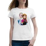 Fashion, accesorii si bijuterii - Femei - Imbracaminte femei - Tricouri si topuri femei - Tricou femei Disney Elsa Frozen Ana Surori Olaf, alb, marime 2XL - Infinity.ro
