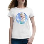 Fashion, accesorii si bijuterii - Femei - Imbracaminte femei - Tricouri si topuri femei - Tricou femei Disney Elsa Frozen Regatul de Gheata, alb, marime 2XL - Infinity.ro