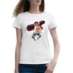 Fashion, accesorii si bijuterii - Femei - Imbracaminte femei - Tricouri si topuri femei - Tricou femei Doflamingo One Piece Superhero Cartoon, alb, marime 2XL - Infinity.ro