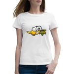 Fashion, accesorii si bijuterii - Femei - Imbracaminte femei - Tricouri si topuri femei - Tricou femei Donald Duck GTA, alb, marime 2XL - Infinity.ro