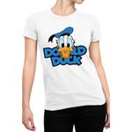 Fashion, accesorii si bijuterii - Femei - Imbracaminte femei - Tricouri si topuri femei - Tricou Femei Donald Duck Happy Smile Cartoon Children, alb,  marime 2XL - Infinity.ro
