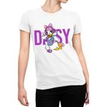 Fashion, accesorii si bijuterii - Femei - Imbracaminte femei - Tricouri si topuri femei - Tricou Femei Donald Duck Music Cartoon Super, alb,  marime 2XL - Infinity.ro