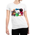 Fashion, accesorii si bijuterii - Femei - Imbracaminte femei - Tricouri si topuri femei - Tricou Femei Donald Duck Squid Game Clash of Clans Kids, alb,  marime 2XL - Infinity.ro