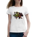 Fashion, accesorii si bijuterii - Femei - Imbracaminte femei - Tricouri si topuri femei - Tricou femei Dota 2 All Team Gang Dota2 Video Game, alb, marime 2XL - Infinity.ro