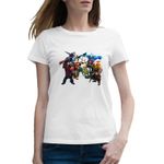 Fashion, accesorii si bijuterii - Femei - Imbracaminte femei - Tricouri si topuri femei - Tricou femei Dota 2 Heroes Master Gaming VIP Star, alb, marime 2XL - Infinity.ro
