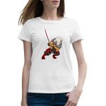 Fashion, accesorii si bijuterii - Femei - Imbracaminte femei - Tricouri si topuri femei - Tricou femei Dota 2 Juggernaut Hero Samurai Katana Dota2, alb, marime 2XL - Infinity.ro