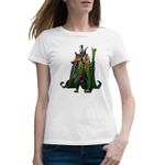 Fashion, accesorii si bijuterii - Femei - Imbracaminte femei - Tricouri si topuri femei - Tricou femei Dota 2 Level Epic Gaming Underlord Fan Art, alb, marime 2XL - Infinity.ro