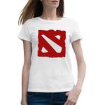 Fashion, accesorii si bijuterii - Femei - Imbracaminte femei - Tricouri si topuri femei - Tricou femei Dota 2 Logo Video Game eSports Dota2 Symbol, alb, marime 2XL - Infinity.ro