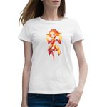 Fashion, accesorii si bijuterii - Femei - Imbracaminte femei - Tricouri si topuri femei - Tricou femei Dota 2 Lina Slayer Hero Magical Damage Chibi, alb, marime 2XL - Infinity.ro