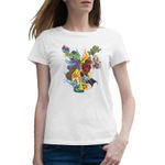 Fashion, accesorii si bijuterii - Femei - Imbracaminte femei - Tricouri si topuri femei - Tricou femei Dota 2 Party Heroes Video Game Dota2, alb, marime 2XL - Infinity.ro