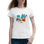 Fashion, accesorii si bijuterii - Femei - Imbracaminte femei - Tricouri si topuri femei - Tricou femei Dragon Ball Goku Vegeta Pubg Zelda, alb, marime 2XL - Infinity.ro