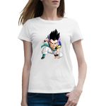 Fashion, accesorii si bijuterii - Femei - Imbracaminte femei - Tricouri si topuri femei - Tricou femei Dragon Ball Z Bad Boy Wolf Gotenks, alb, marime 2XL - Infinity.ro