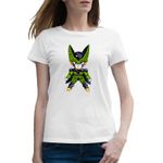 Fashion, accesorii si bijuterii - Femei - Imbracaminte femei - Tricouri si topuri femei - Tricou femei Dragon Ball Z Cell Ticalos Mic Anime, alb, marime L - Infinity.ro