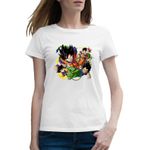 Fashion, accesorii si bijuterii - Femei - Imbracaminte femei - Tricouri si topuri femei - Tricou femei Dragon Ball Z Epic Fight Fortnite, alb, marime L - Infinity.ro