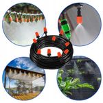 Casa si Gradina - Gradinarit si plante - Instalatii si accesorii pentru irigatii - Accesorii irigare - Sistem Irigare prin Pulverizare, Perdea de Apa pentru Gradina, Gazon sau Terasa, Lungime 20m, cu Duze de Ceata Fina - Infinity.ro