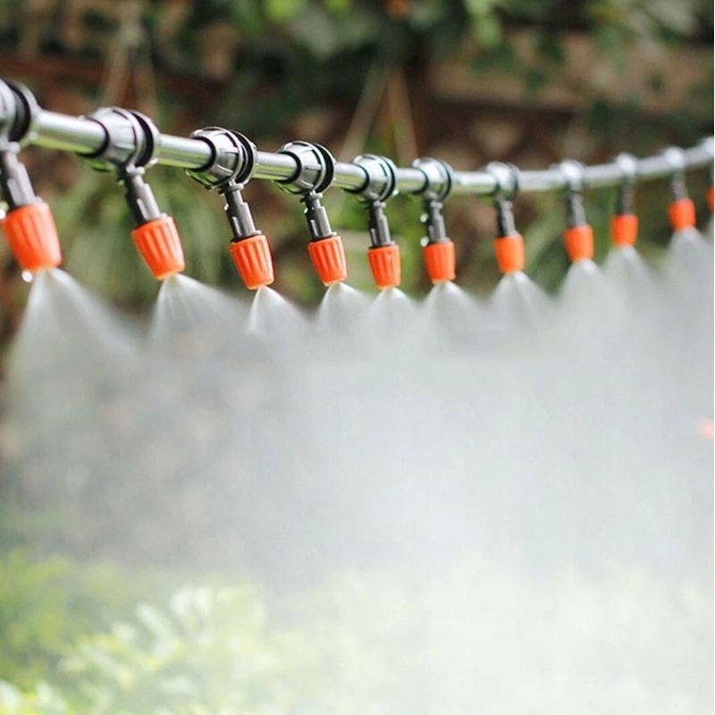 Casa si Gradina - Gradinarit si plante - Instalatii si accesorii pentru irigatii - Accesorii irigare - Sistem Irigare prin Pulverizare, Perdea de Apa pentru Gradina, Gazon sau Terasa, Lungime 10m, cu Duze de Ceata Fina - Infinity.ro
