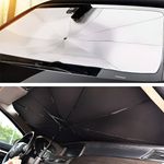 Auto si Moto - Piese auto si accesorii - Interior auto - Accesorii interior - Parasolar Auto Tip Umbrela, Protectie UV si Termica, Pliabil, Dimensiuni 113 x 65 cm, Argintiu/Negru - Infinity.ro