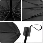 Auto si Moto - Piese auto si accesorii - Interior auto - Accesorii interior - Parasolar Auto Tip Umbrela, Protectie UV si Termica, Pliabil, Dimensiuni 113 x 65 cm, Argintiu/Negru - Infinity.ro