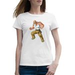 Fashion, accesorii si bijuterii - Femei - Imbracaminte femei - Tricouri si topuri femei - Tricou femei Dragon Ball Z Master Roshi Culturism Antrenor Bunic, alb, marime 2XL - Infinity.ro