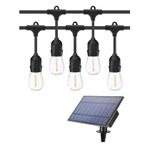 Casa si Gradina - Corpuri si surse de iluminat - Iluminat exterior - Lampi solare - Ghirlanda Luminoasa Solara EMC ONSHOP®, 5m,10BecuriLED, Protectie IP65, Telecomanda, Indicator Digital Procentaj Baterie - Infinity.ro