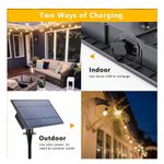 Casa si Gradina - Corpuri si surse de iluminat - Iluminat exterior - Lampi solare - Ghirlanda Luminoasa Solara EMC ONSHOP®, 5m,10BecuriLED, Protectie IP65, Telecomanda, Indicator Digital Procentaj Baterie - Infinity.ro