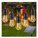 Casa si Gradina - Corpuri si surse de iluminat - Iluminat exterior - Lampi solare - Ghirlanda Luminoasa Solara EMC ONSHOP®, 5m,10BecuriLED, Protectie IP65, Telecomanda, Indicator Digital Procentaj Baterie - Infinity.ro