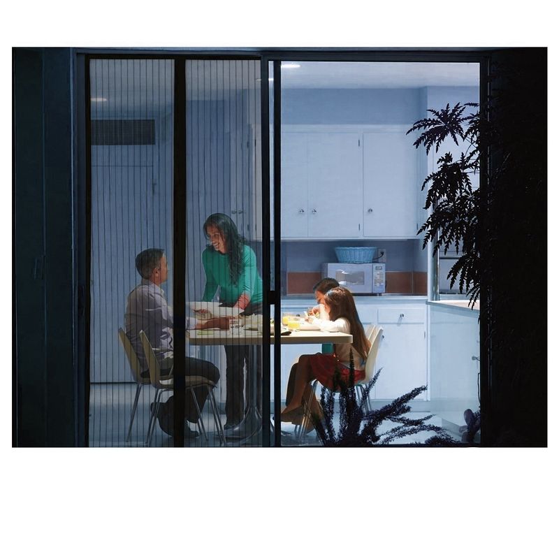 Casa si Gradina - Constructii - Usi interior, exterior si garaj - Accesorii usi - Perdea Magnetica Anti-Tantari si Insecte EMC ONSHOP®, Inchidere Automata, Dimensiuni 100 x 210 cm, Negru - Infinity.ro