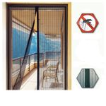 Casa si Gradina - Constructii - Usi interior, exterior si garaj - Accesorii usi - Perdea Magnetica Anti-Tantari si Insecte EMC ONSHOP®, Inchidere Automata, Dimensiuni 100 x 210 cm, Negru - Infinity.ro
