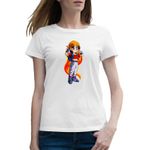 Fashion, accesorii si bijuterii - Femei - Imbracaminte femei - Tricouri si topuri femei - Tricou femei Dragon Ball Z Pan SuperGirl Cool Anime, alb, marime 2XL - Infinity.ro