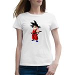 Fashion, accesorii si bijuterii - Femei - Imbracaminte femei - Tricouri si topuri femei - Tricou femei Dragon Ball Z Son Goku DBZ Gta, alb, marime 2XL - Infinity.ro
