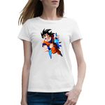 Fashion, accesorii si bijuterii - Femei - Imbracaminte femei - Tricouri si topuri femei - Tricou femei Dragon Ball Z Son Goku Japonia Anime, alb, marime 2XL - Infinity.ro