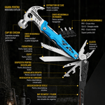 Sport si Outdoor - Camping - Cutite, bricege si accesorii - Unelte multifunctionale - Ciocan Multifunctional 17 in 1, A ATAB, Multitool cu Cleste, Cutit, Fierastrau - Infinity.ro