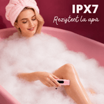 Ingrijire personala si Cosmetice - Aparate & accesorii ingrijire personala - Aparate de ras si tuns - Aparate de ras electrice - Aparat de ras si tuns 2 in 1 pentru femei ATAB, IPX7, cap de ras, trimmer, USB Type-C, lame otel inoxidabil, Roz - Infinity.ro